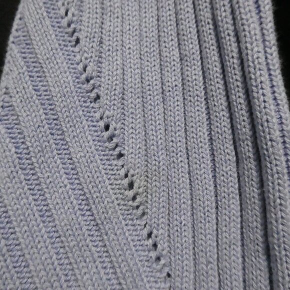 TRISTAN & ISEUT | medium | Light Blue Turtleneck Ribbed Sweater | 100% Cotton - Picture 16 of 16